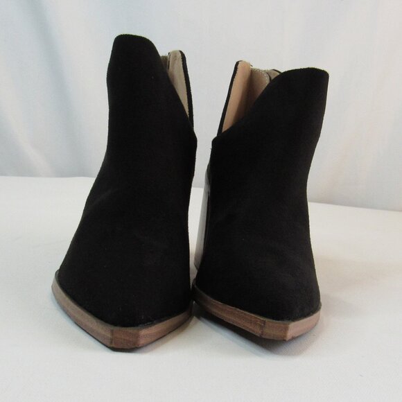 Kathemoi Women's Ankle Chunky Stacked Heel Slip On Pointed Toe Boots Size 5.5 - Picture 4 of 13